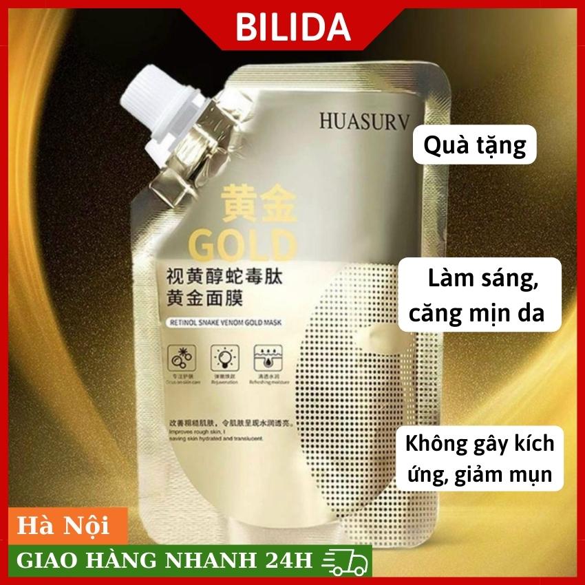 Mặt nạ lột vàng huasurv dưỡng trắng da, mờ thâm, chống lão hóa - bilida