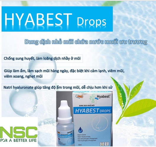 Dung dịch nhỏ mũi hyabest 8ml