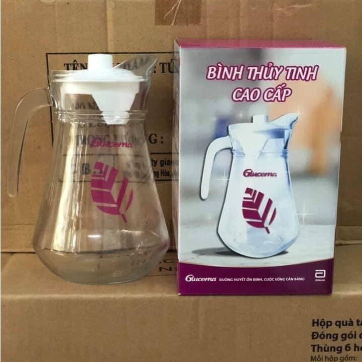 Bình thuỷ tinh có nắp - quà tặng của glucerna