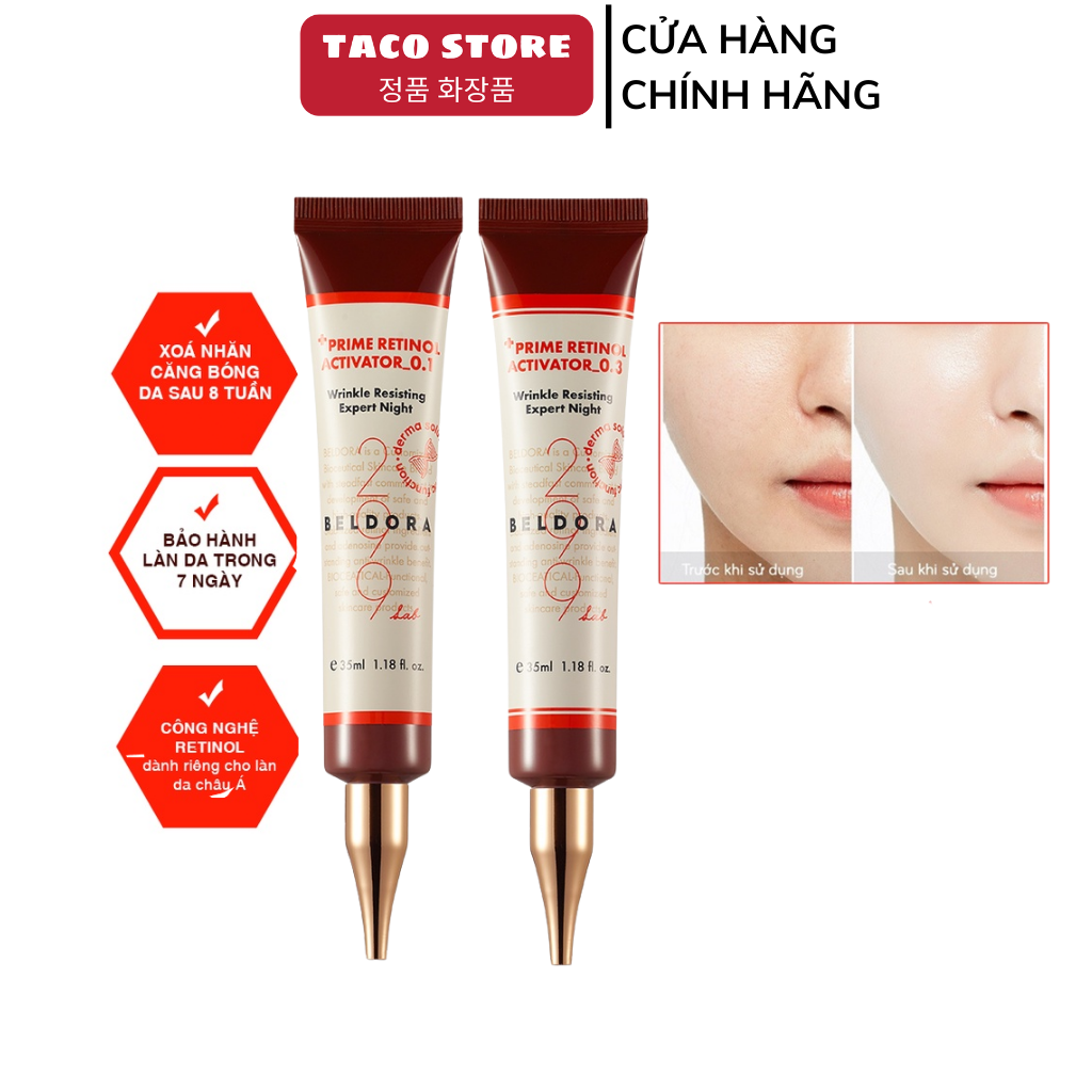 Kem dưỡng Retinol Beldora 299 Prime chống lão hóa, ngăn ngừa nếp nhăn 35ml