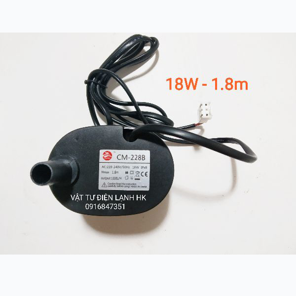 Máy bơm nước chìm mini 18W điện 220V Bơm quạt phun sương hơi nước