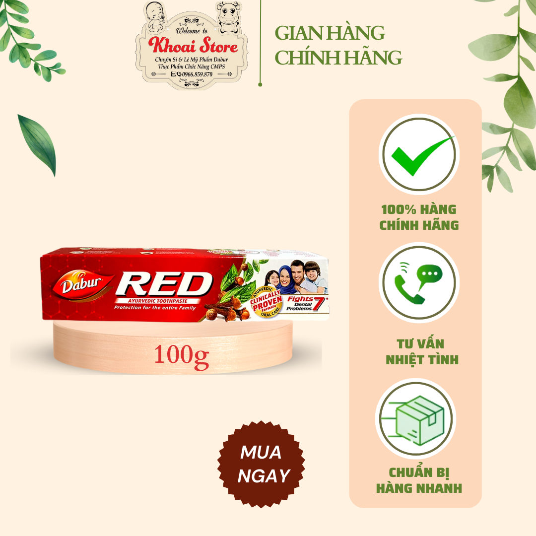 Kem đánh răng thảo dược Dabur Red 100g