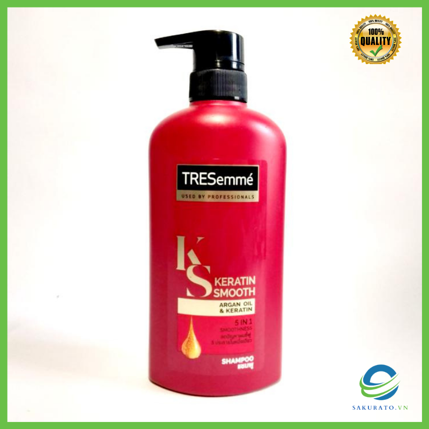 Dầu gội đầu Tresemme KERATIN SMOOTH màu đỏ💞 FREESHIP💞 dầu gội thái lan 5 trong 1 giảm rụng khô tóc 450ml