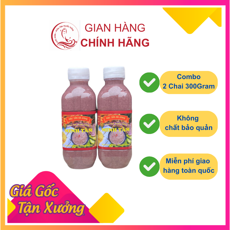 Mắm tôm ngon ba làng thanh hóa - thương hiệu minh tâm - loại 1, combo 2 chai 300gram