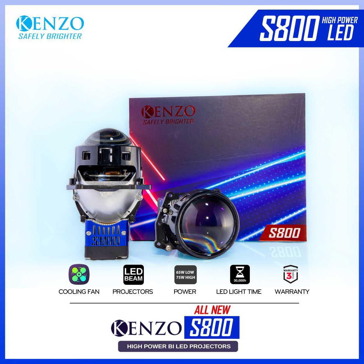 Bi-led Kenzo S800 - 65/75W