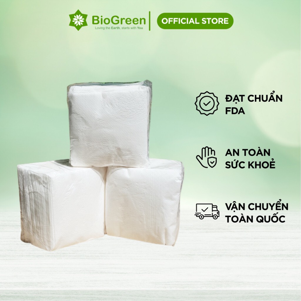 Khăn giấy napkin bịch 280g hình ăn vuông - giấy thường - giấy rút - giấy ăn giá rẻ - giấy ăn cân - giấy ăn nhà hàng
