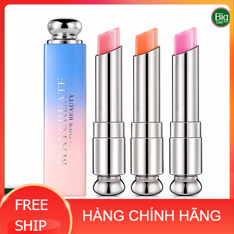 Son dưỡng môi MAYCREATE đổi màu theo nhiệt độ , son dưỡng môi hàng nội địa Trung , Son Dưỡng Maycreate cho môi khô & thâm HOA VIỆT SHOP A22