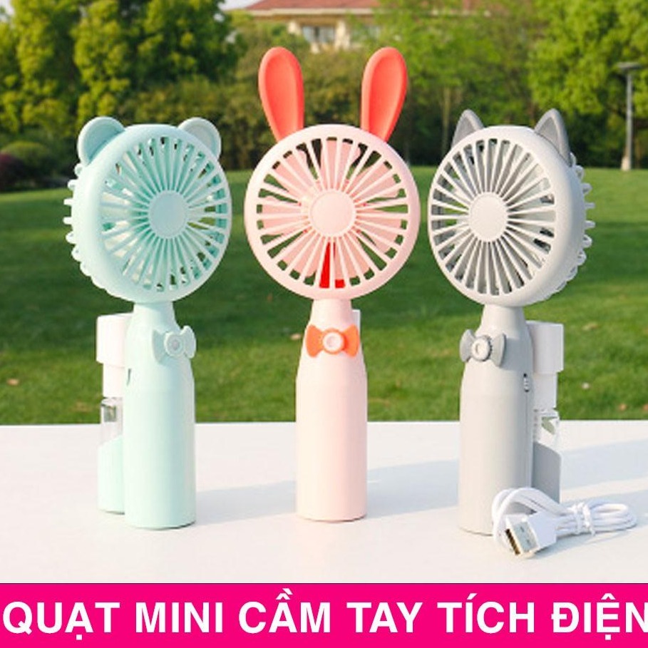 Quạt phun sương cầm tay mini - quạt cầm tay mini có tích hợp phun sương cực mát