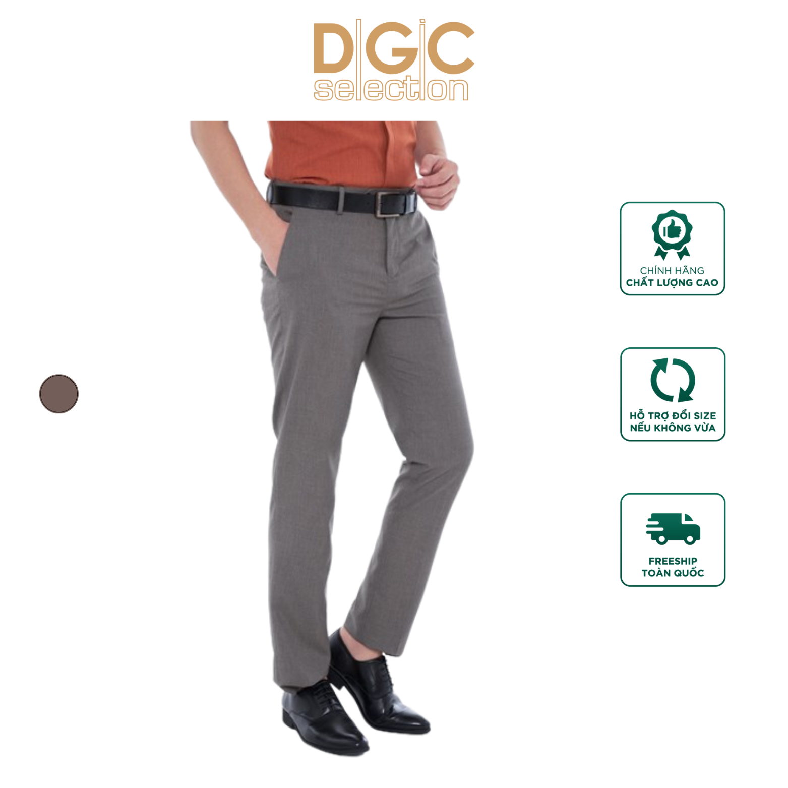 Dgcs Men's Office Pants Without Pockets, Regular Fit Form - Sqtba08M