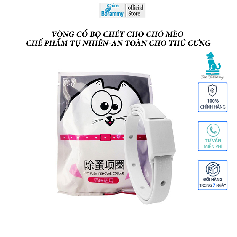 [Hoàn Tiền 10%]Vòng cổ chống ve rận bọ chét chó mèo - Vòng cổ chống bọ chấy trên da lông cún, mèo không thấm nước chiết xuất từ tinh dầu thiện nhiên