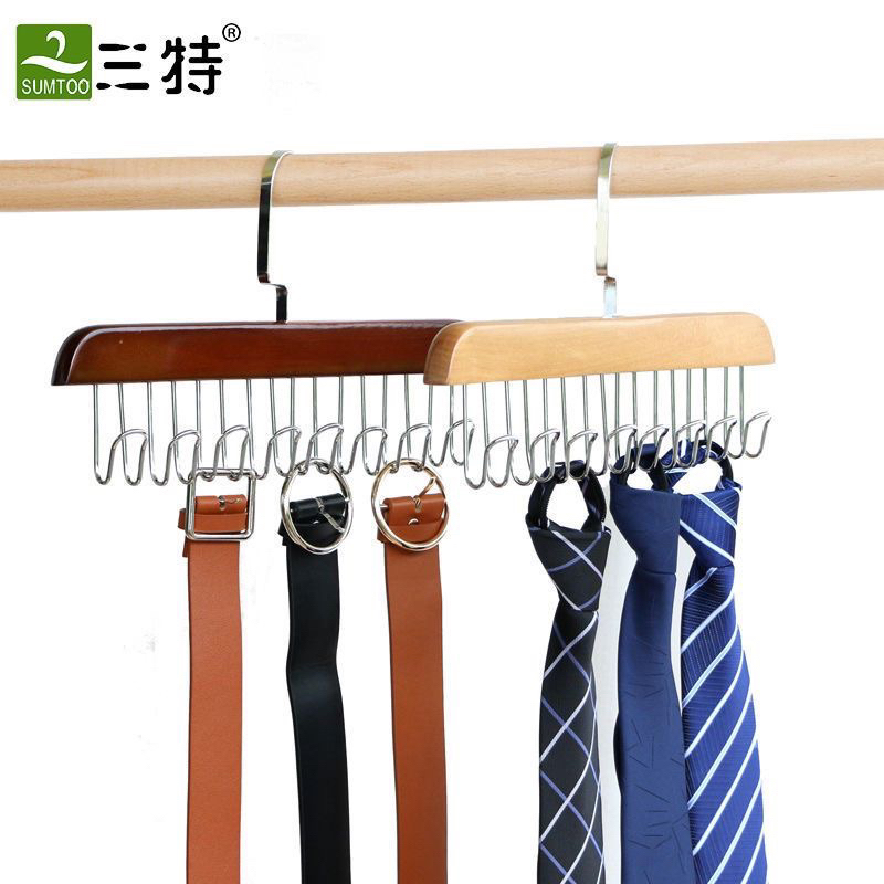 Móc Gỗ Treo Đồ Lót, Khăn , Thắt Lưng, Cà Vạt, Áo 2 Dây Đa Năng Tiện Dụng