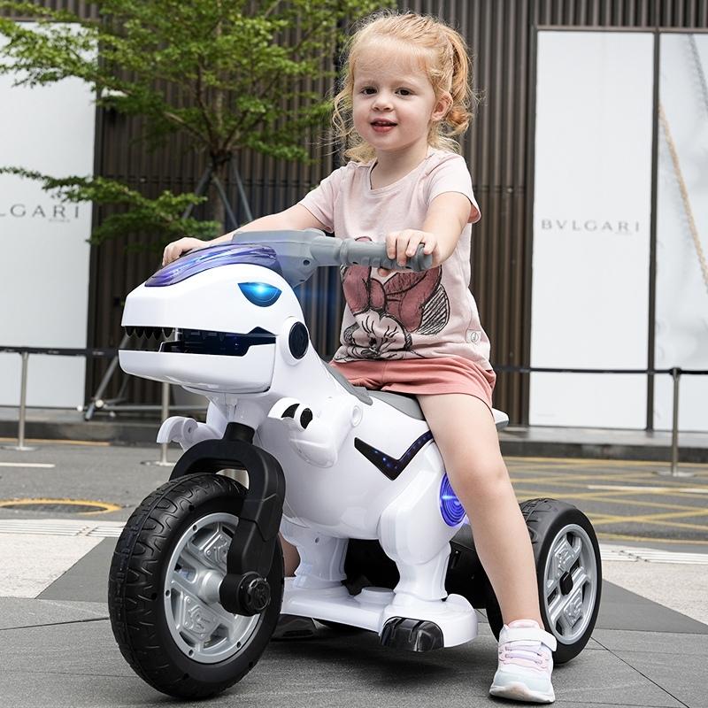 Xe máy điện trẻ em , xe moto điện cho bé khủng long tải trọng 40kg có nhạc và đèn led babyhope