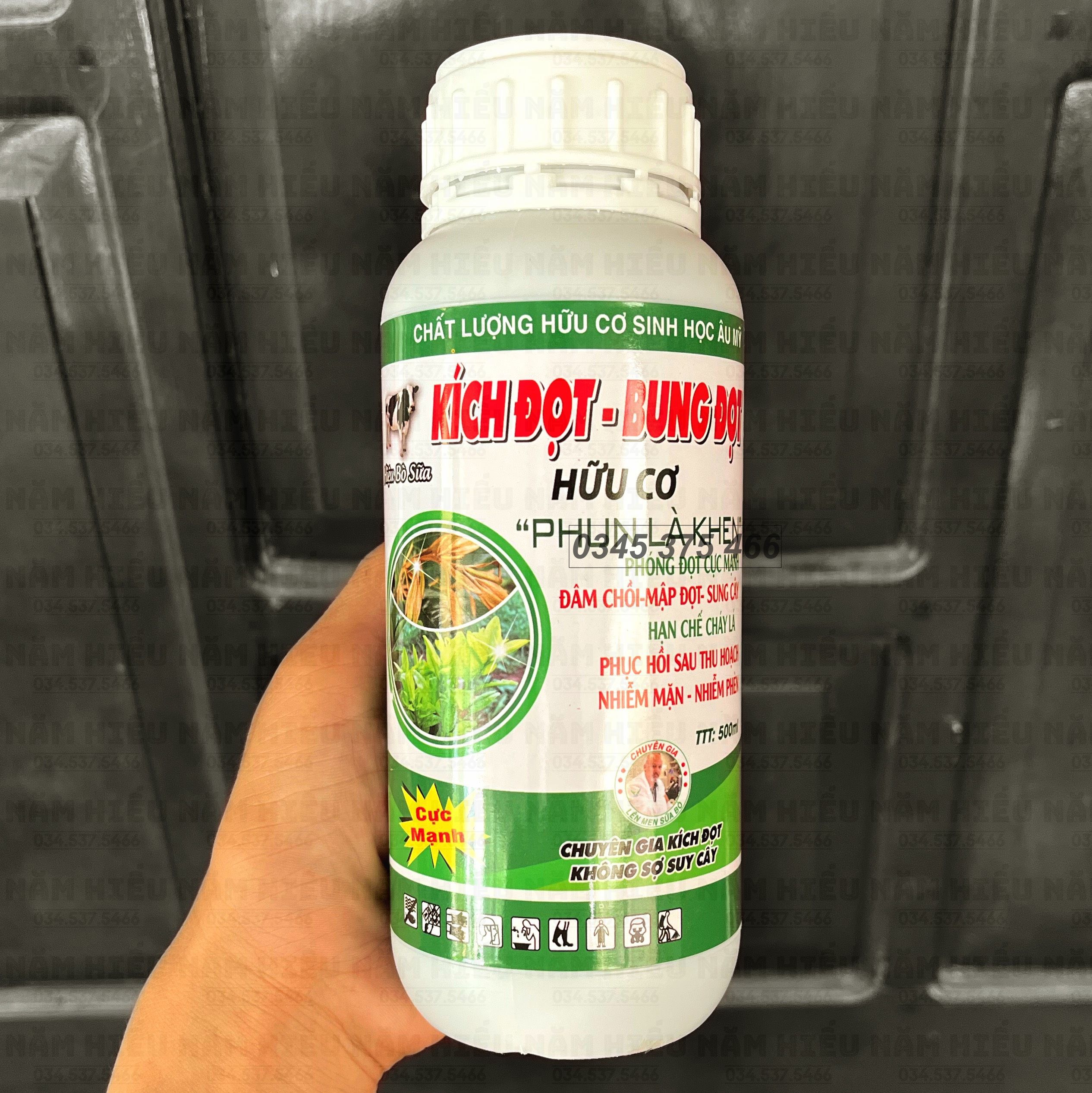 KÍCH ĐỌT - BUNG ĐỌT 500ml Đạm Amino hữu cơ đậm đặc - Phân bón lá dưỡng đọt cây hoa kiểng cây ăn trái - Phóng đọt nhanh Xanh lá, Dày lá, To lá, Mập cọng, To bụi atonik