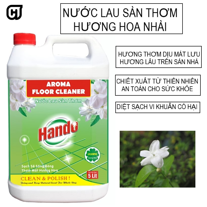 Nước lau sàn thơm hương hoa nhài hando 5l cht139