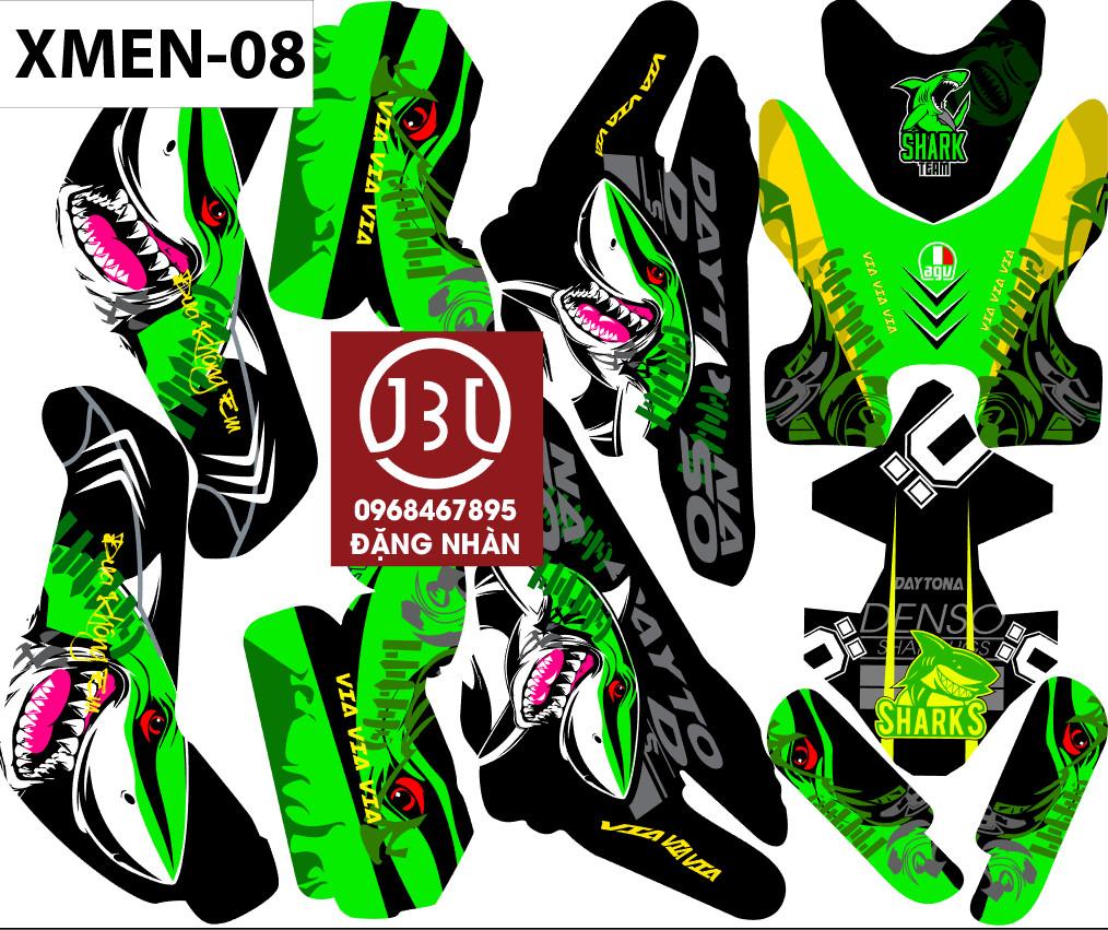 tem trùm xe điện xmen 08