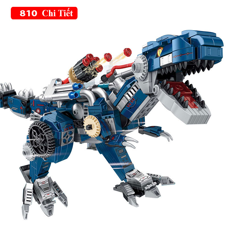 Bộ đồ chơi lắp ghép Mô hình khủng long Trex siêu to chất liệu nhựa với 810 chi tiết ABS cao cấp