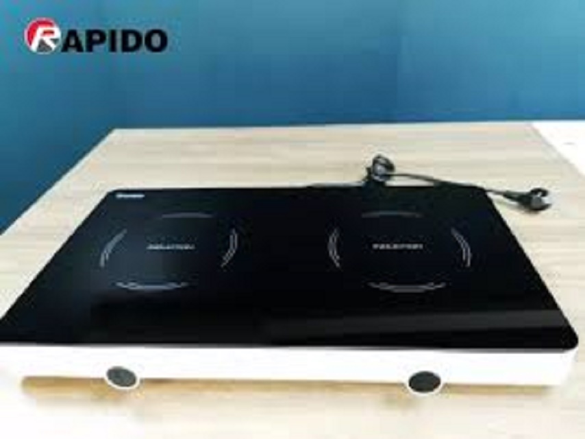 Bếp từ dương rapido ri3000kp - 2 vùng bếp cs 2000w + 2000w - điều khiển cẩm ứng kết hộp núm vặn - bảo hành 12 tháng toàn quốc