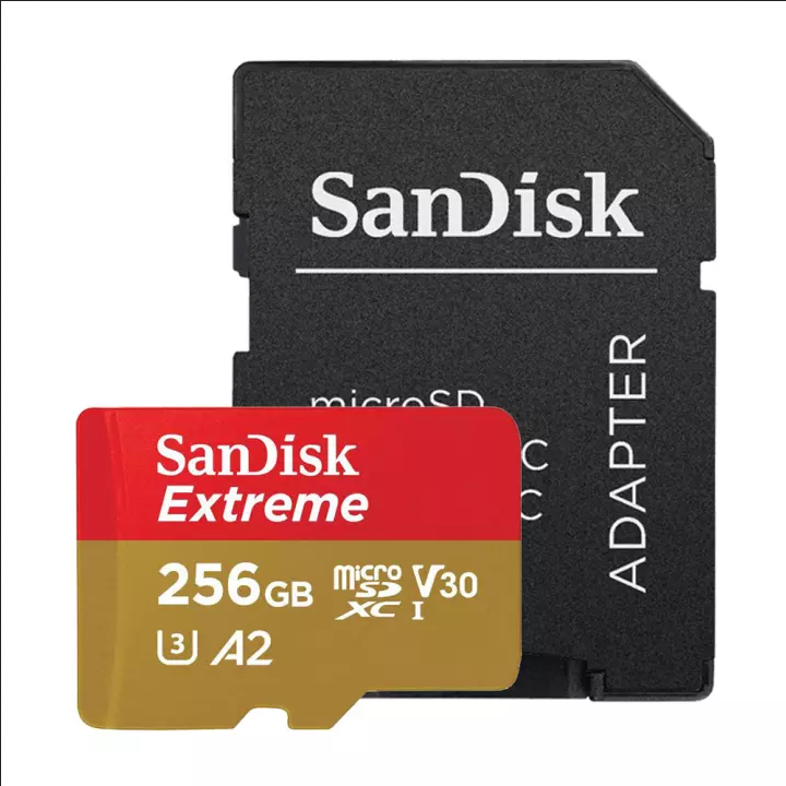 Thẻ nhớ microsdxc sandisk extreme v30 u3 4k a2 256gb r170mb/s w90mb/s