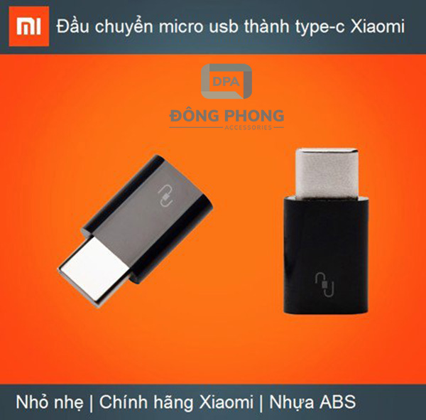 Đầu Chuyển Cổng Micro Usb Sang Type C Chính Hãng Xiaomi