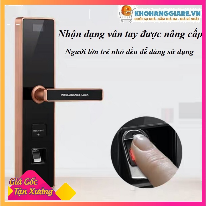 [TẶNG MÃ GIẢM GIÁ 100K ] Khóa điện tử H8018 4in1 , khóa cửa điện tử , khóa vân tay , khóa cửa vân tay , khóa vân tay cửa gỗ, khóa cửa thông minh, khóa cửa điện tử, khóa cửa vân tay thông minh, khóa cửa vân tay cao cấp