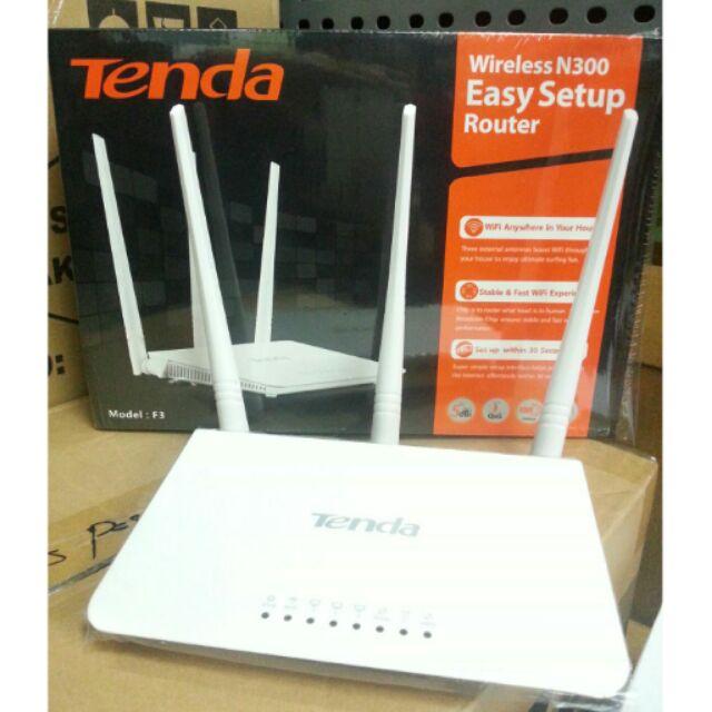 Modem wifi tenda f3 3 ăng ten cài dặt siêu dễ