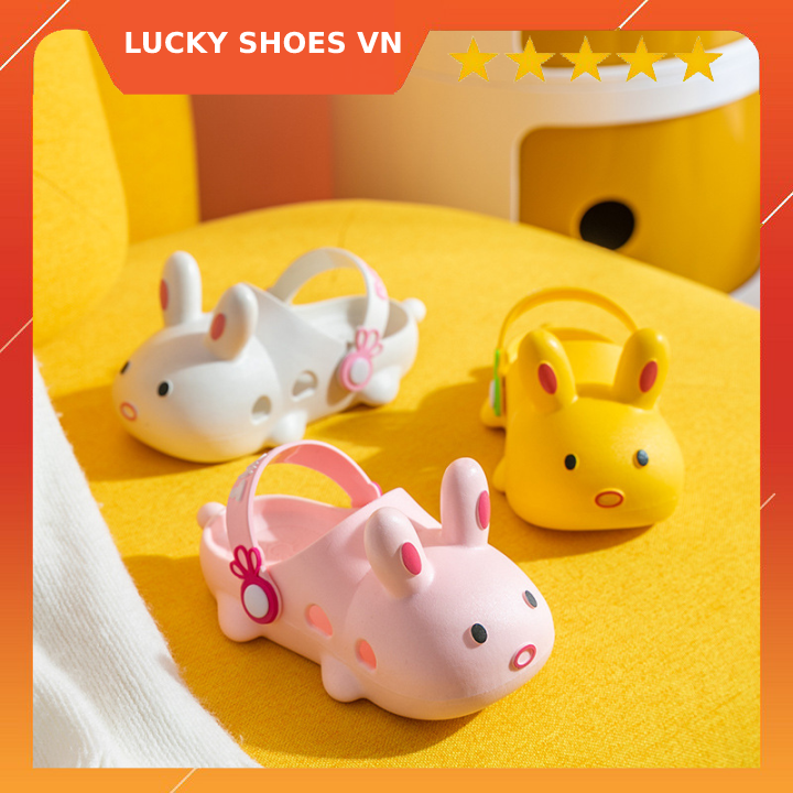 DÉP THỎ dành cho người lớn và trẻ em [H7] Dép cross hình Thỏ ngộ nghĩnh HOT TREND 2021 - LUCKY SHOES VN