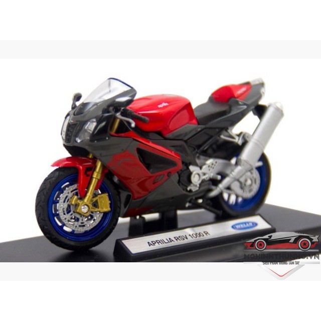 Mô hình xe môtô aprilia rsv 1000r 1:18 welly-12808pw