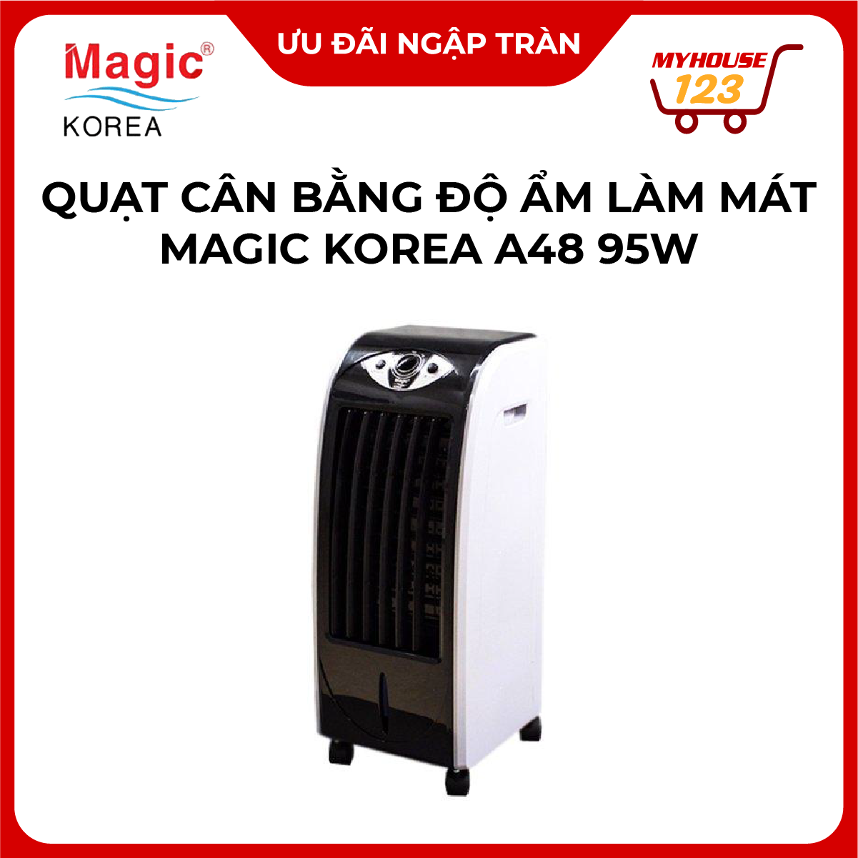 Quạt cân bằng độ ẩm làm mát magic korea a48 95w - chính hãng thanh lý