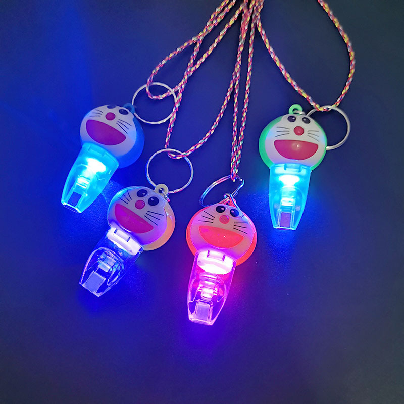 Còi đồ chơi hoạt hình có đèn led phát sáng nhiều màu dễ thương