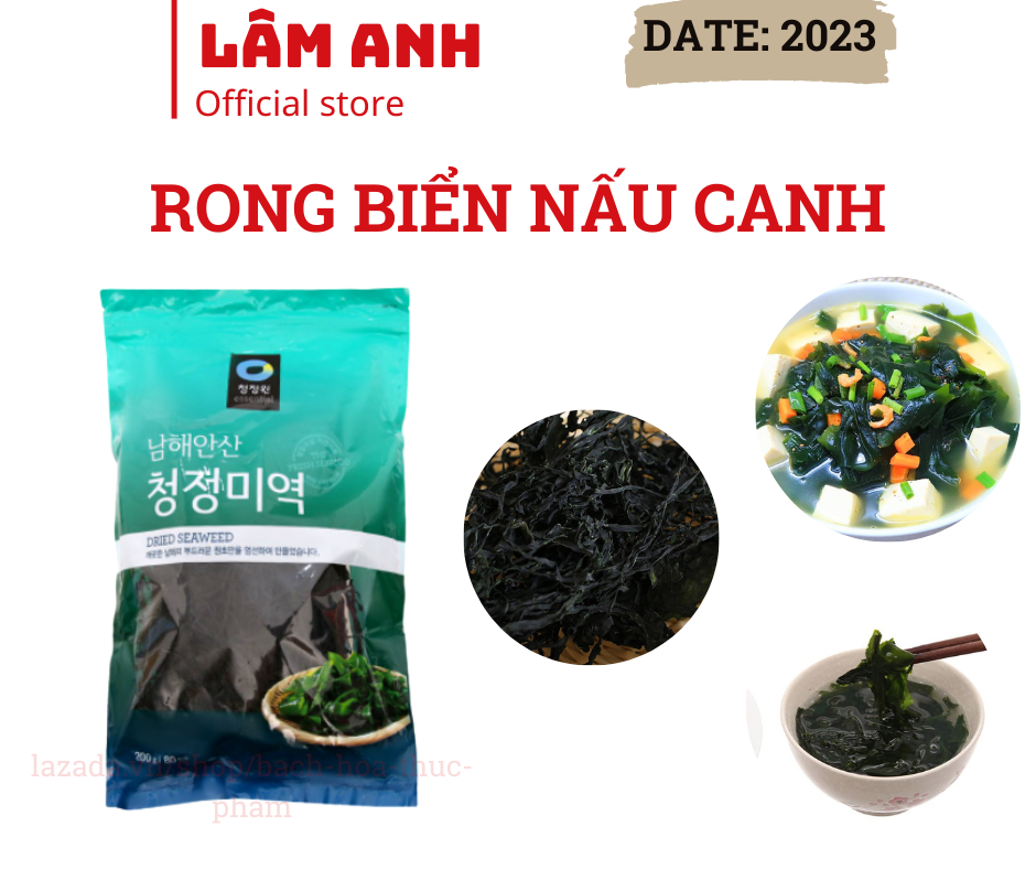 Rong biển khô nấu canh hàn quốc – lá rong biển khô daesang gói 25g/40g/50g/200g nhập khẩu chính hãng