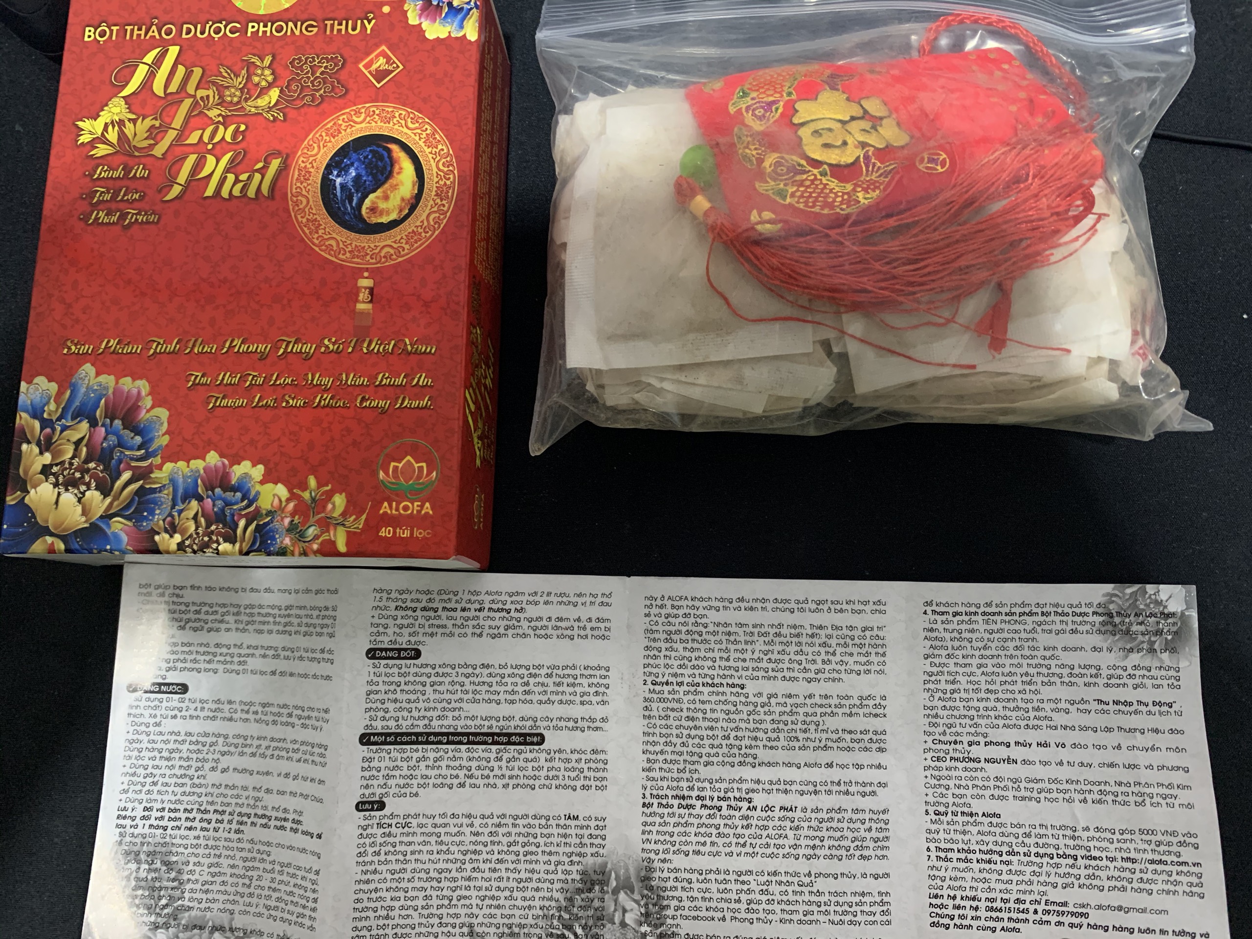 Bột Thảo Dược Phong Thủy Tăng Tài Lộc An Lôc Phát