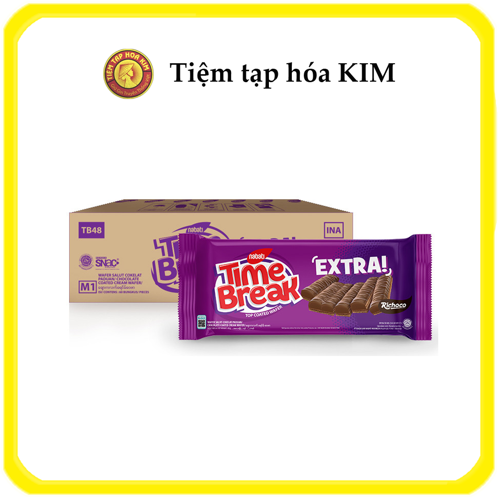 Bánh kem xốp phủ socola Nabati Time Break