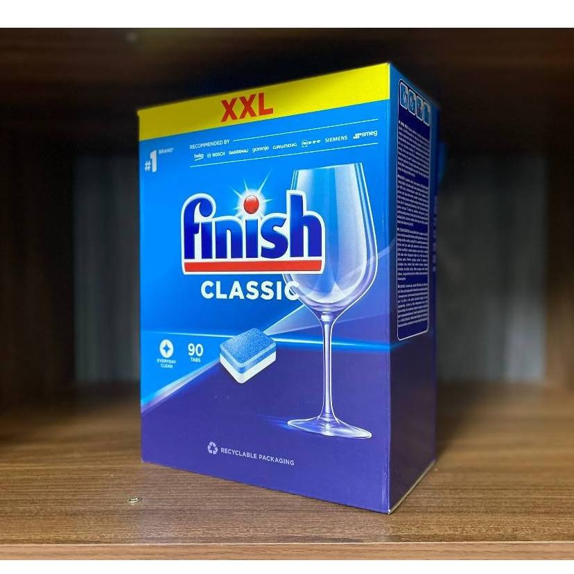 [HCM]Viên rửa chén bát Finish Classic 90 -  110 viên (không có nhân đỏ ở giữa) - Finish Powerball Classic Dishwasher Tablets 90 - 110 pack (There is no red tablet in  middle)