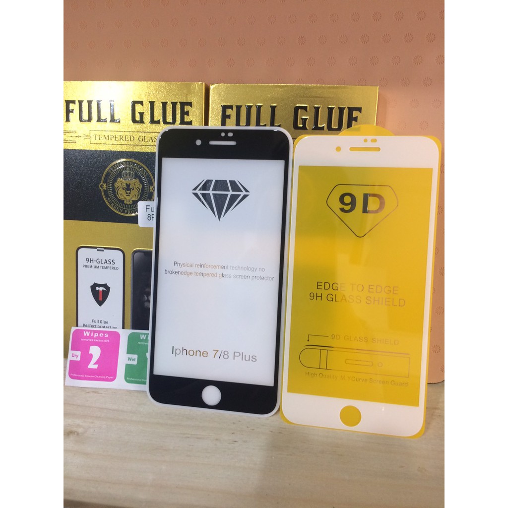 Dán kính cường lực 9d full màn cho ip 7plus /8plus