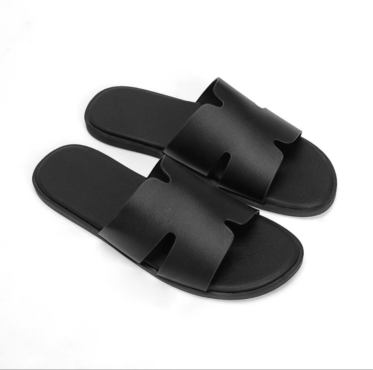 H Men's Slippers with High Quality 2-Layer Leather Straps, Hm Standard Hard Sole Slippers in Many Colors, Easy to Coordinate. Men's Fashion Suitable for All Occasions. Ready Stock - Fast Delivery. - 3