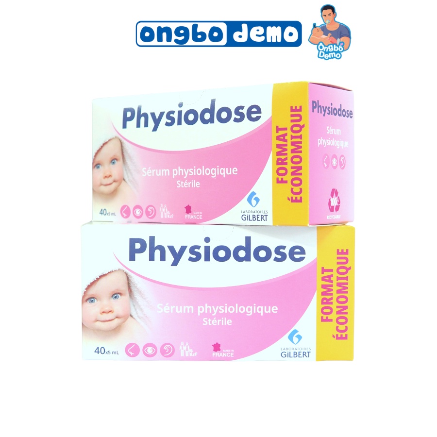 Nước muối sinh lý Physiodose cho trẻ sơ sinh  40 ống hộp - Ongbodemo