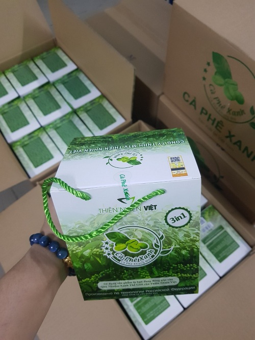 Sỉ 5 hộp cà phê xanh hộp lớn 30 gói