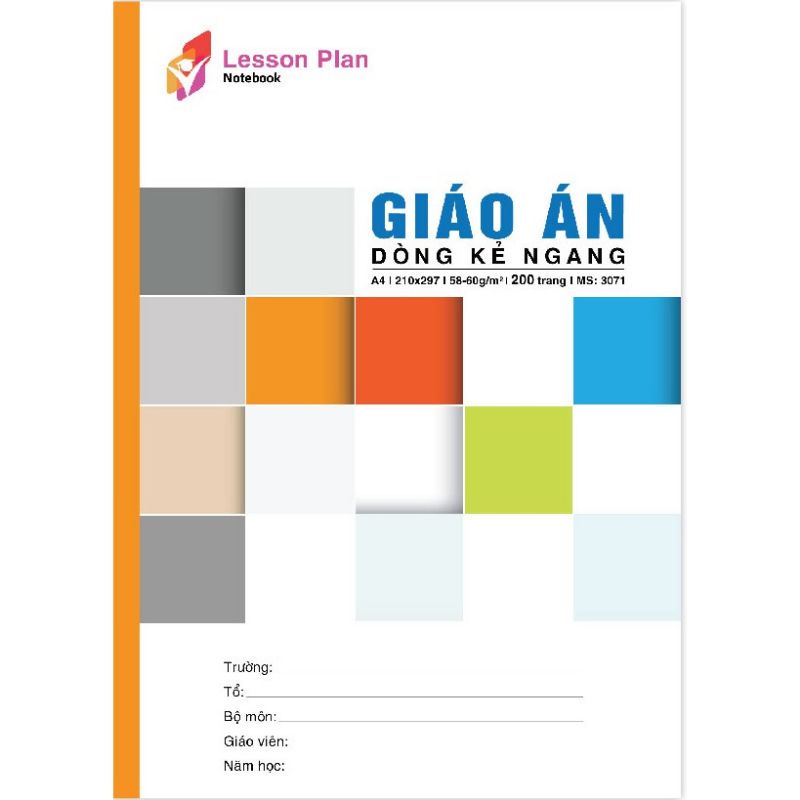 Giáo án a4 hải tiến kẻ ngang/giáo án 4 ôly 200/300trang