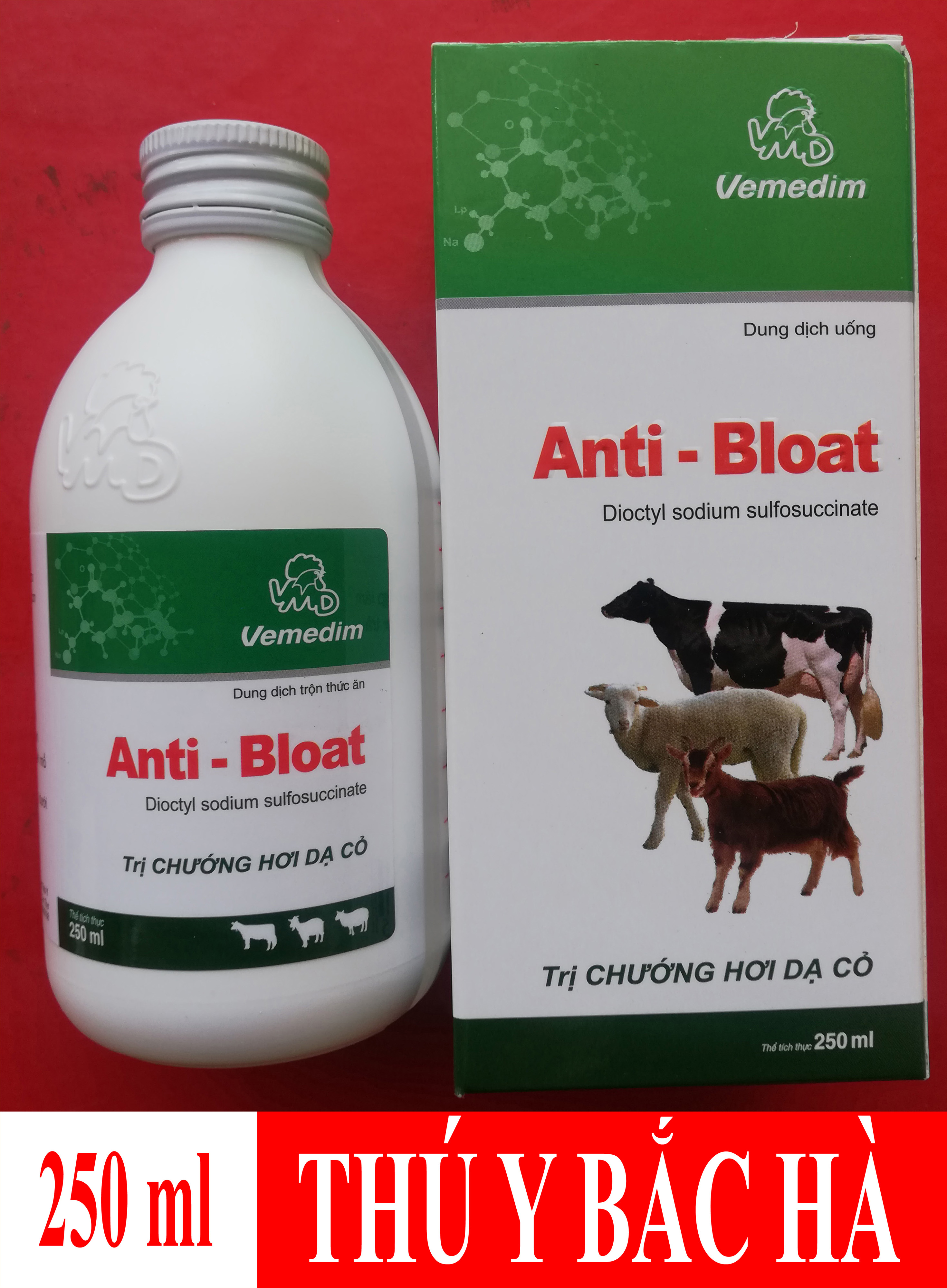 1 lọ ANTI BLOAT 250ml Phòng tr-ị chướng hơi dạ cỏ cho trâu, bò, dê, cừu