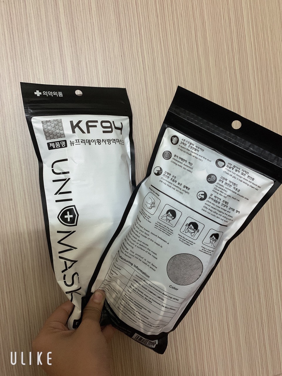 Khẩu trang 4d kf94 chính hãng unimask