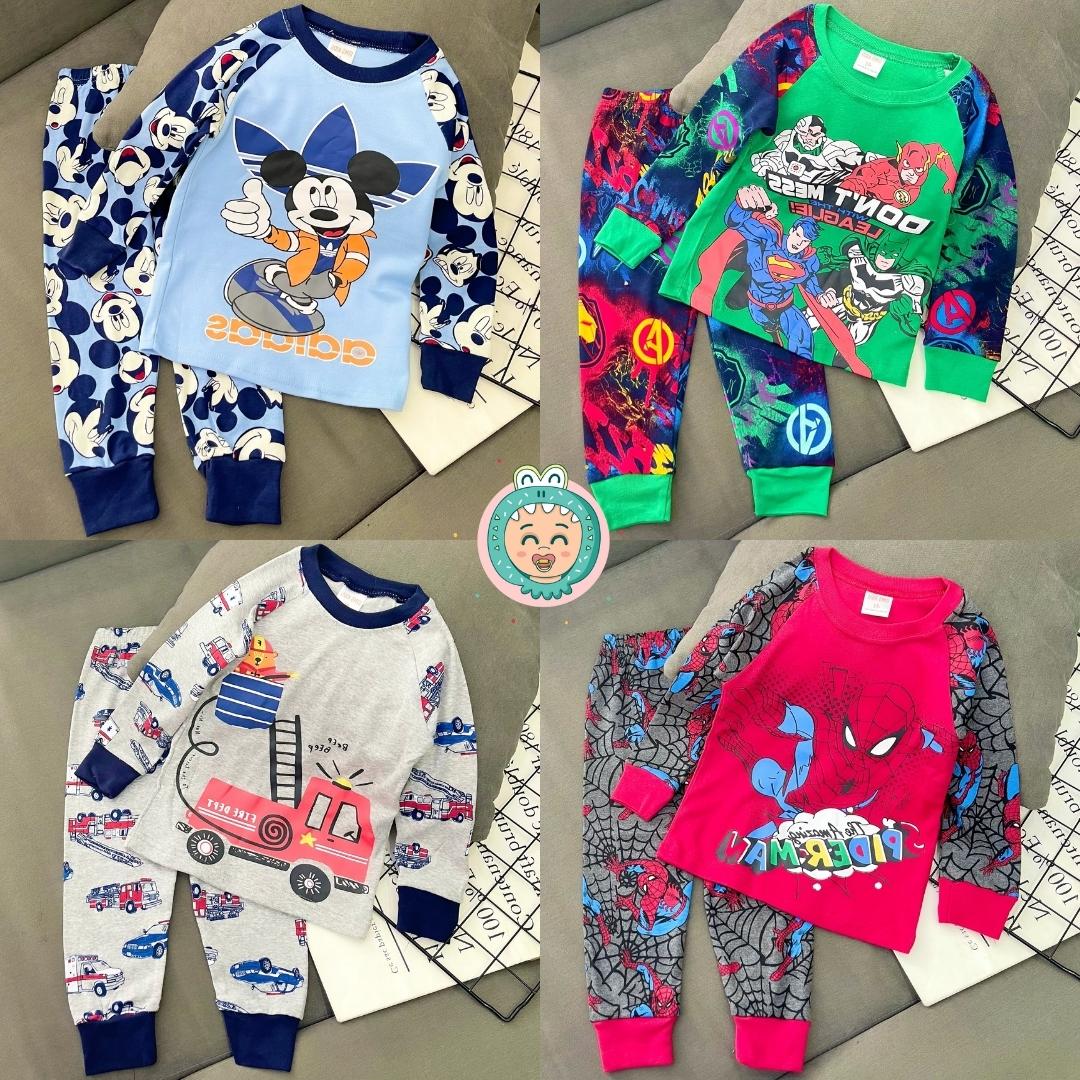 Bộ Dài Tay Cho Bé Trai [10-24KG] Quần Áo Bé Trai Chất Liệu Thun Cotton Cao Cấp Mềm Mịn Cực Dễ Thương - NGẪU NHIÊN HOẶC NHẮN TIN CHỌN MẪU