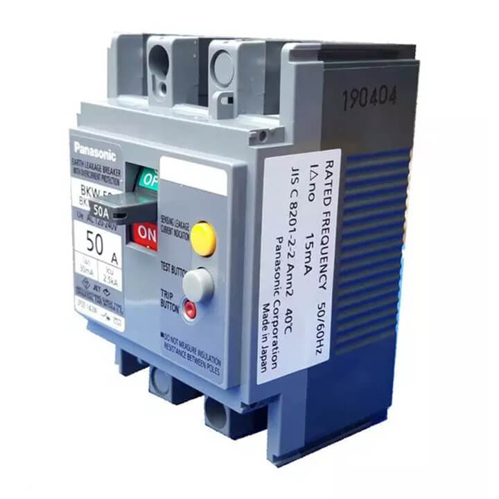 Cb khối chống giật 2p 50a 30ma panasonic - made in japan - bkw 2503y