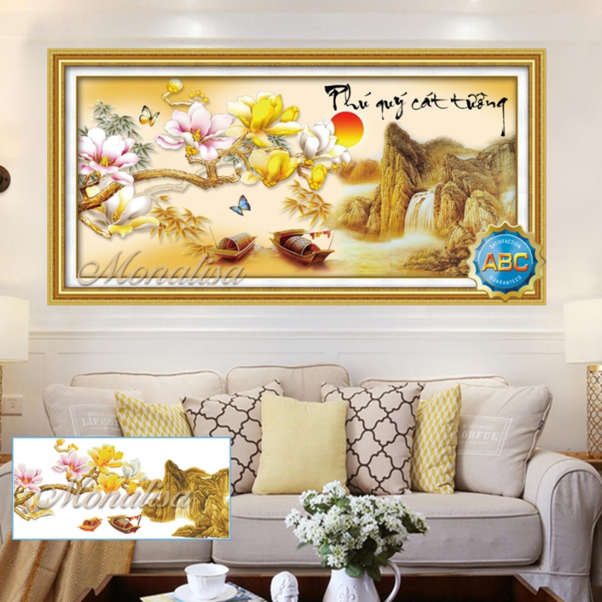 Tranh đính đá phú quý cát tường y8237 150x75cm