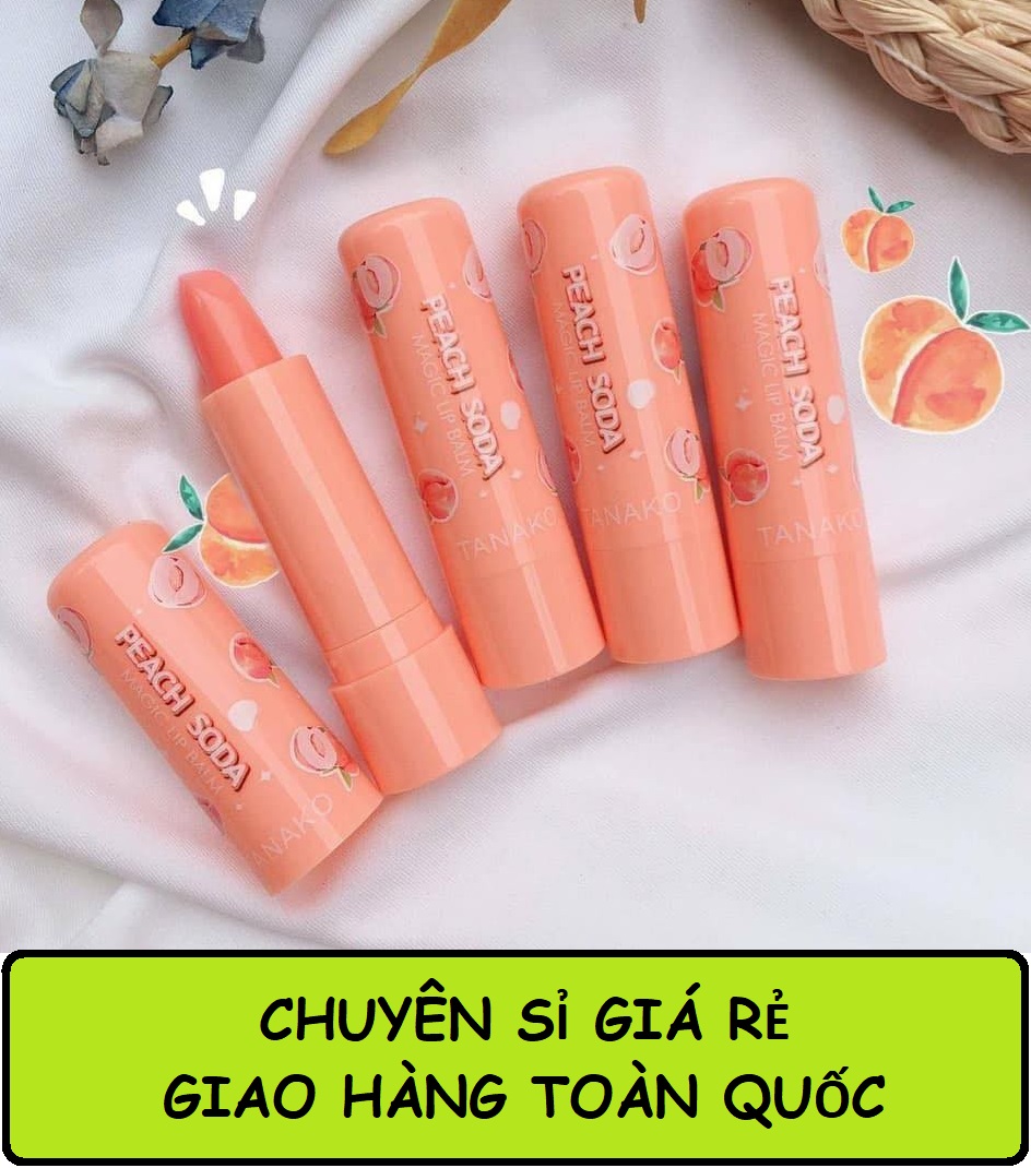 [Chuyên sỉ]Son dưỡng môi giữ ẩm môi và giúp môi căn mọng Tanako Peach Soda