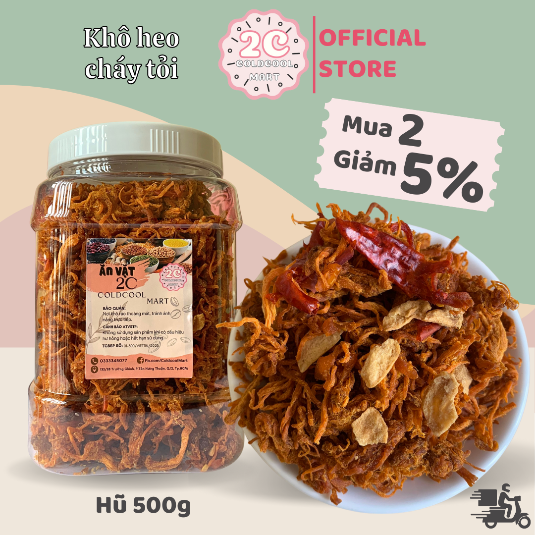Khô heo cháy tỏi 500g coldcool mart