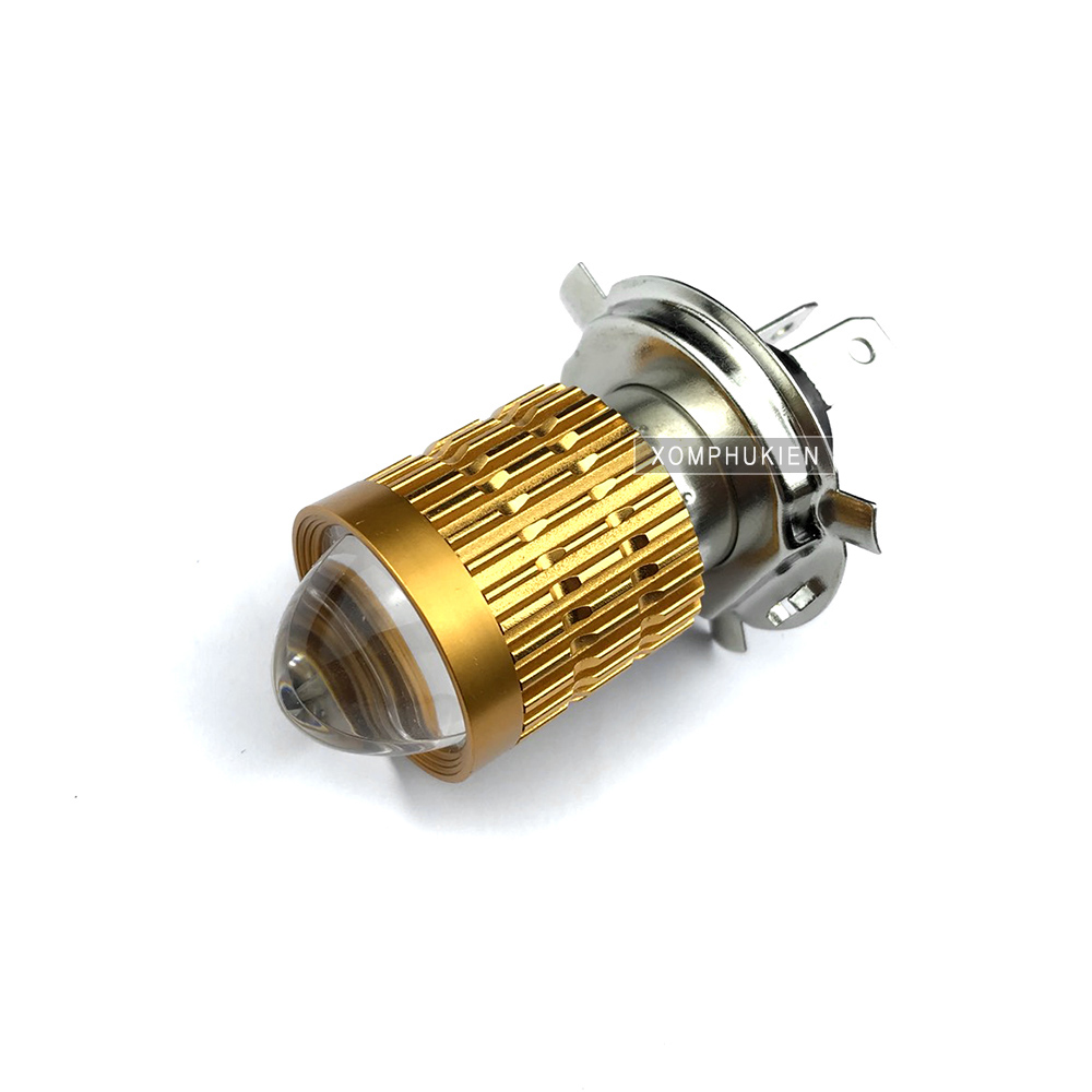 [HCM]Đèn Pha Bi Cầu 2 Màu Cos Vàng Pha Trắng Chân H4 [ Vỏ Vàng ]