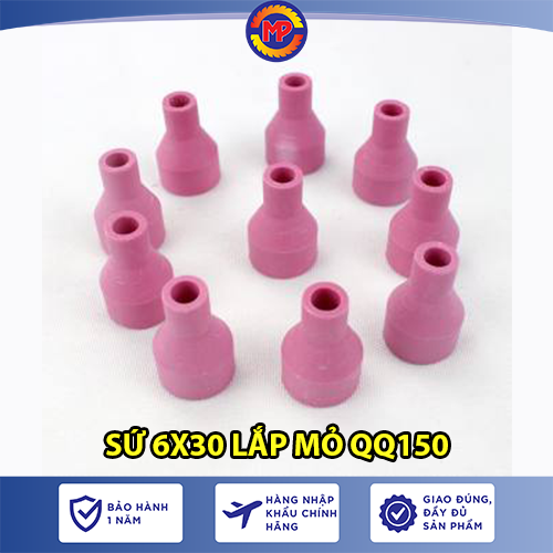 Sứ hàn tig 6x30 lắp vào mỏ hàn tig qq150a