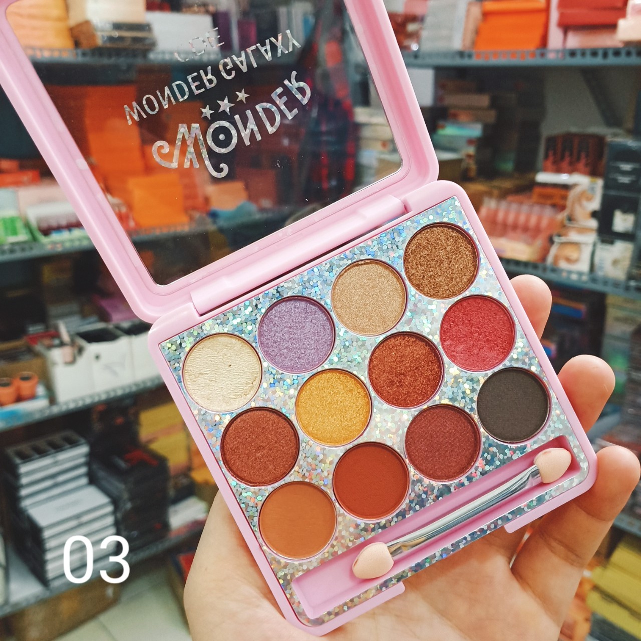 Bảng phấn màu mắt nhũ CDE Wonder Galaxy 12 ô màu