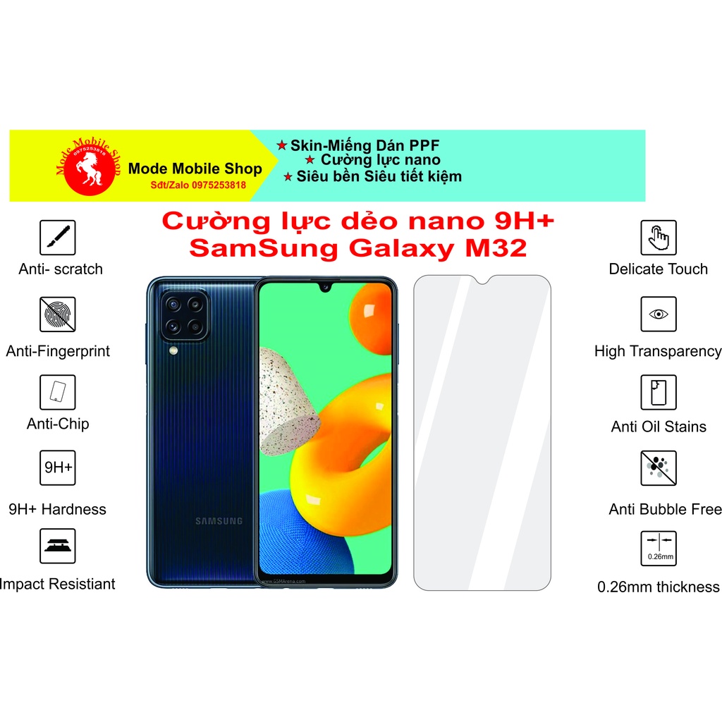 Cường lực dẻo Samsung M32 bảo vệ màn hình điện thoại khỏi va đập