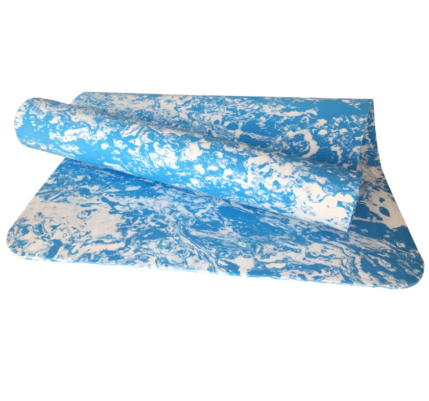Thảm tập yoga cao cấp 3d-das -xanh da trời